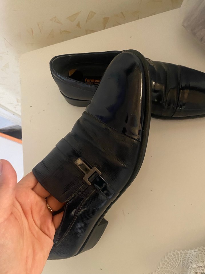 Erkek koyu lacivert Klasik ayakkabı - Görsel 3