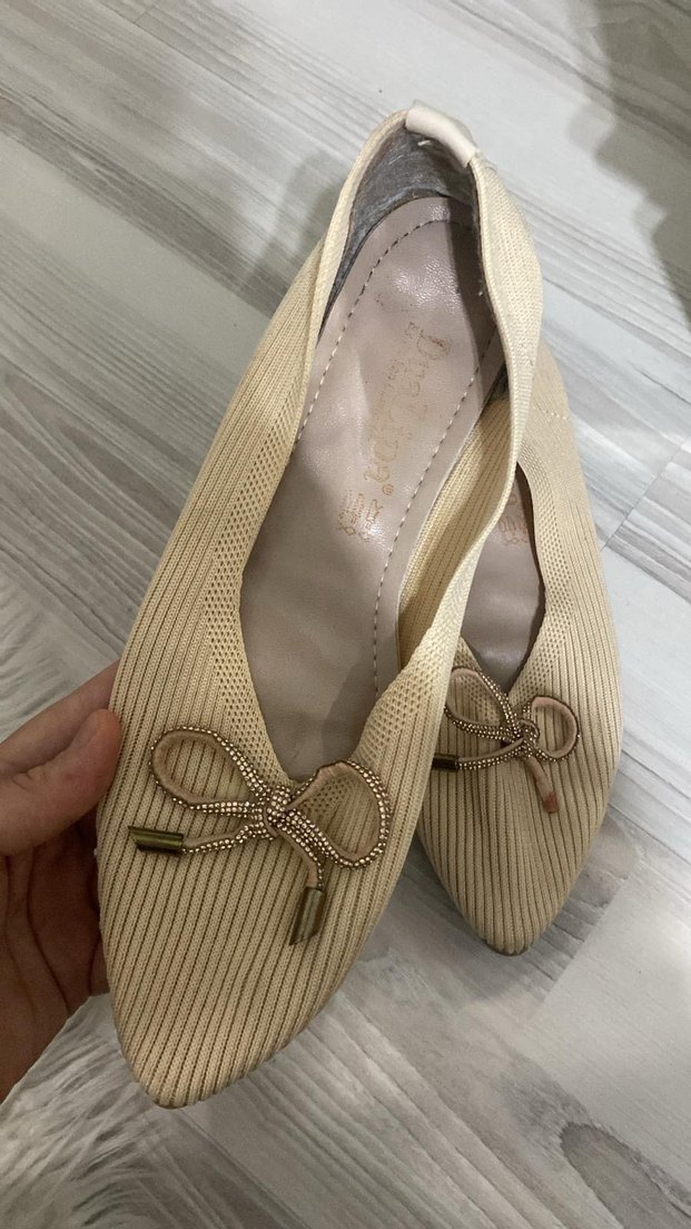 Bej Kadın  Pliseli Babet - Görsel 2