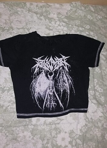 Gotik crop tişört 