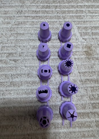 Mor Plastik Kurabiye ve krema Sıkma Aparatı Seti - Görsel 4