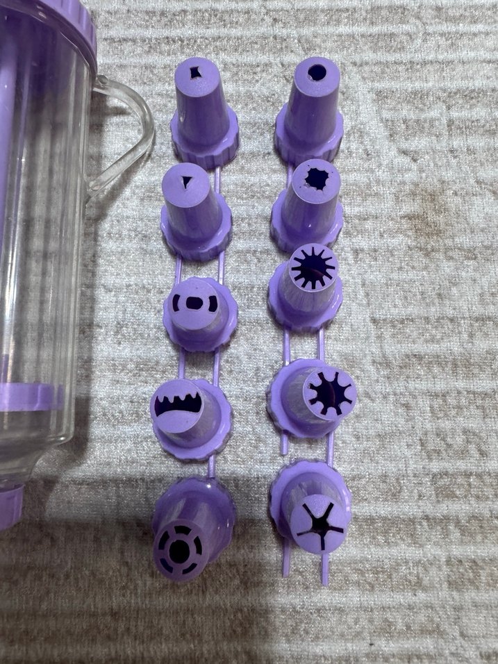 Mor Plastik Kurabiye ve krema Sıkma Aparatı Seti - Görsel 5