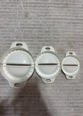 Beyaz Plastik Hamur Kesici Seti 3'lü - Görsel 2