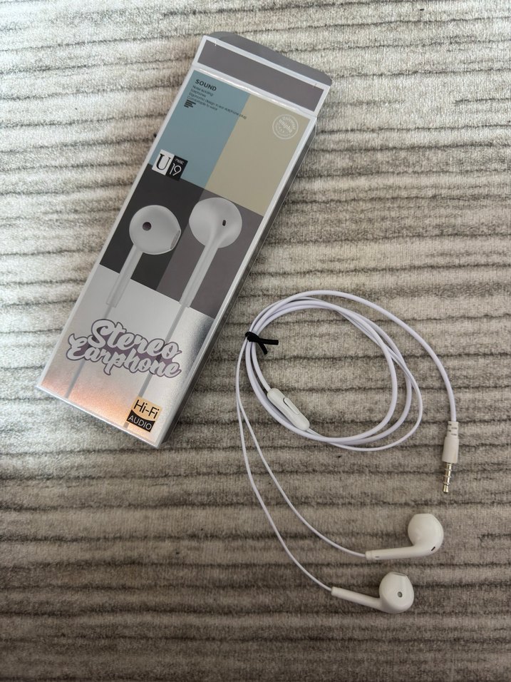 Beyaz Stereo kablolu Kulaklık - Görsel 3