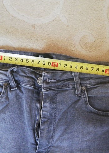 30 Beden gri Renk Gri Rahat Kesim Erkek Denim Pantolon