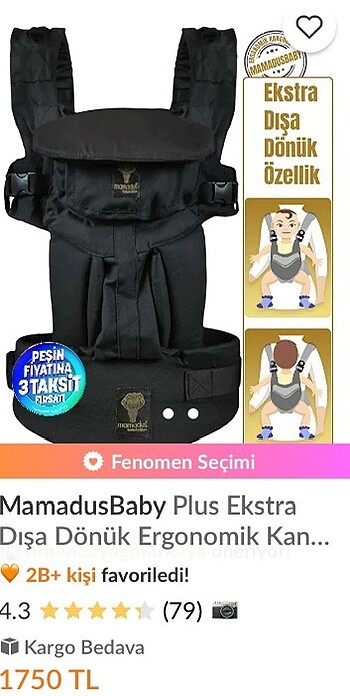 Ergonomik kanguru - Görsel 3