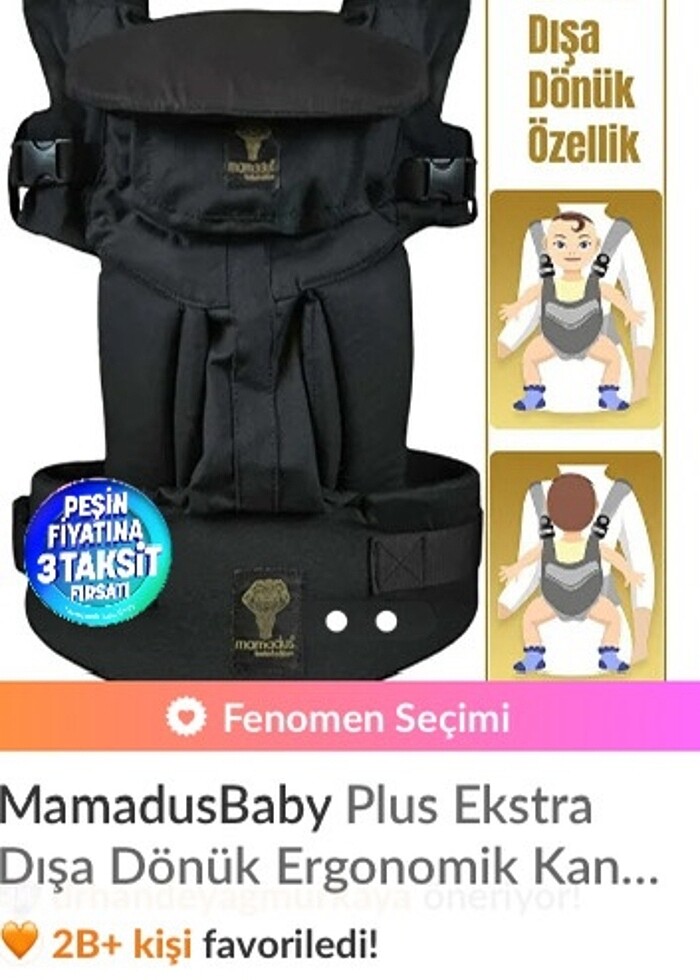 Ergonomik kanguru - Görsel 3