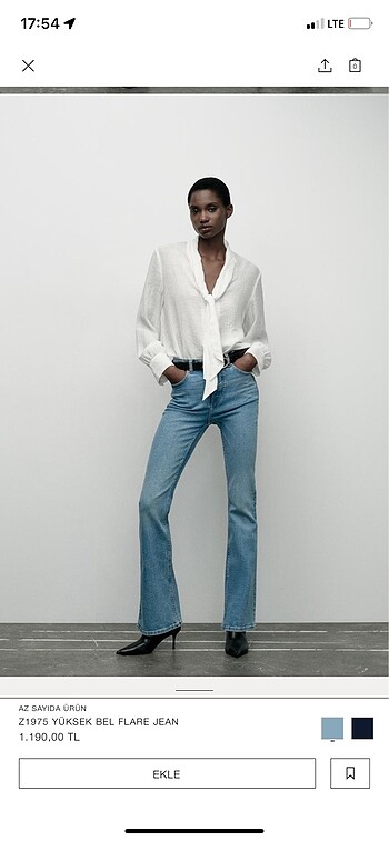 Yuksek bel jean