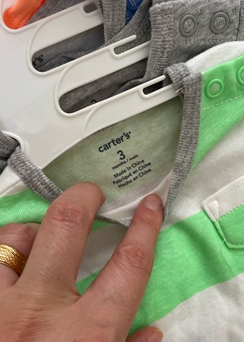 Çizgili Kısa Kollu Bebek Body - Görsel 6