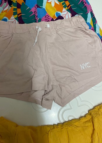 Renkli Pamuklu Püsküllü Bohem Şortlar - Görsel 5