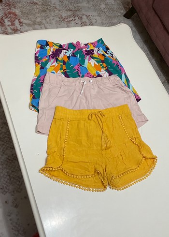 Renkli Pamuklu Püsküllü Bohem Şortlar - Görsel 3