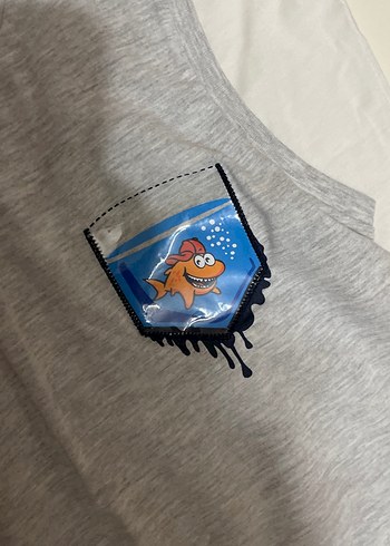 Gri Baskılı Erkek Çocuk Kolsuz Tişört - Görsel 3