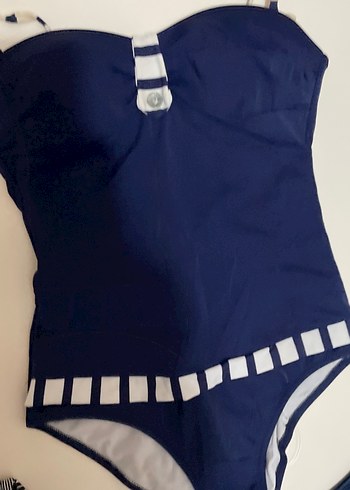 Kadın Lacivert Strappy Mini Bikini - Görsel 4