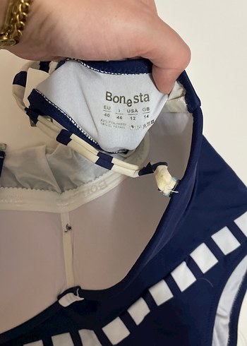 Kadın Lacivert Strappy Mini Bikini - Görsel 5