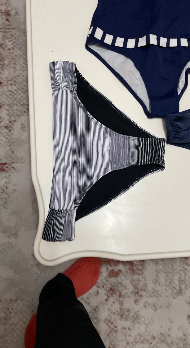 Kadın Lacivert Strappy Mini Bikini - Görsel 2