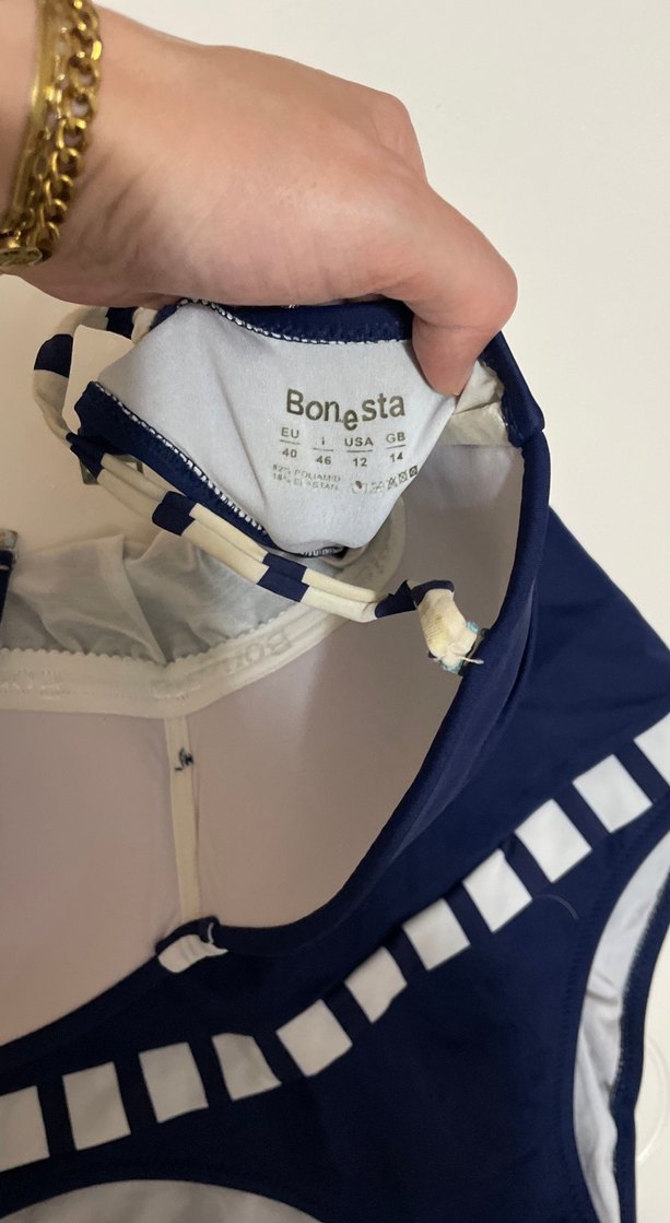 Kadın Lacivert Strappy Mini Bikini - Görsel 5