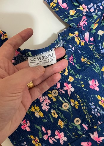 Çiçek Desenli Kız Çocuk Tulum - Görsel 5