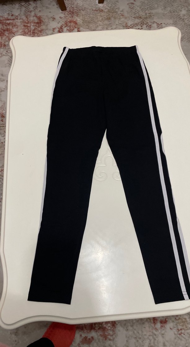 Siyah Çizgili Kadın Eşofman Altı - Görsel 2