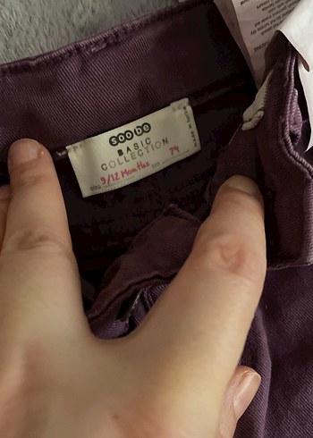 Kız Çocuk Düğmeli Koyu Kahverengi Kot Pantolon - Görsel 4