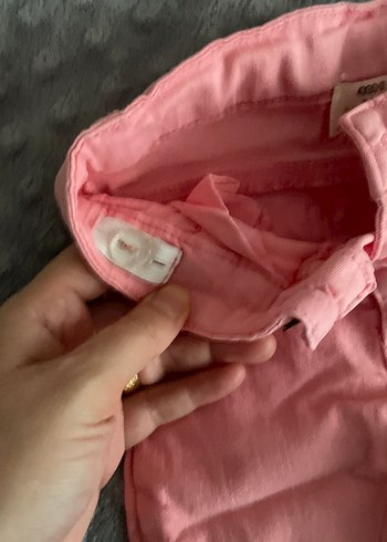 Kız Çocuk Düğmeli Koyu Kahverengi Kot Pantolon - Görsel 5