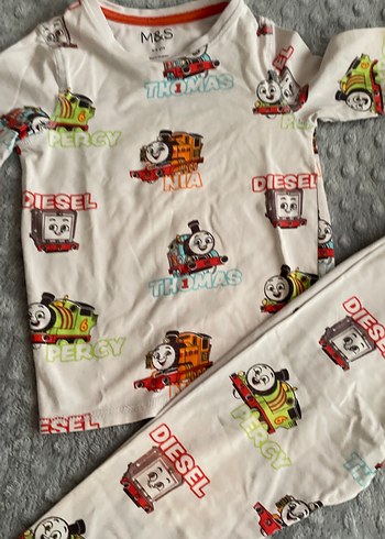 Erkek Çocuk Renkli Baskılı Uzun Kollu Pijama - Görsel 2