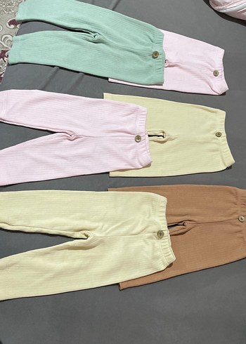 Düğmeli Kız Çocuk Pastel Tayt - Görsel 2