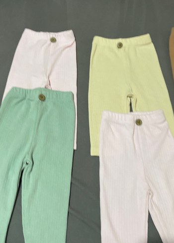 Düğmeli Kız Çocuk Pastel Tayt - Görsel 3