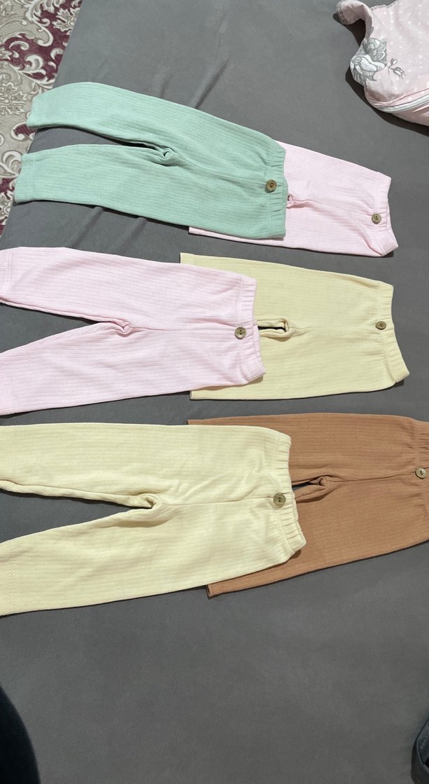 Düğmeli Kız Çocuk Pastel Tayt - Görsel 2