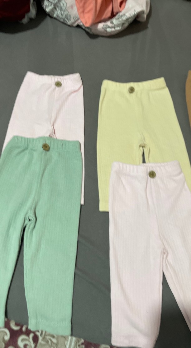 Düğmeli Kız Çocuk Pastel Tayt - Görsel 3