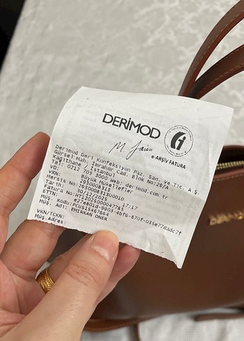 DERMOD Kahverengi Deri Kadın Çanta - Görsel 5