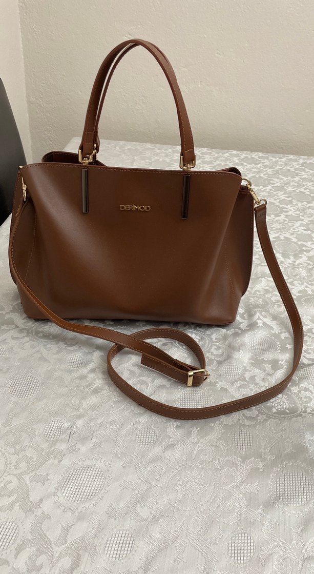 DERMOD Kahverengi Deri Kadın Çanta - Görsel 2