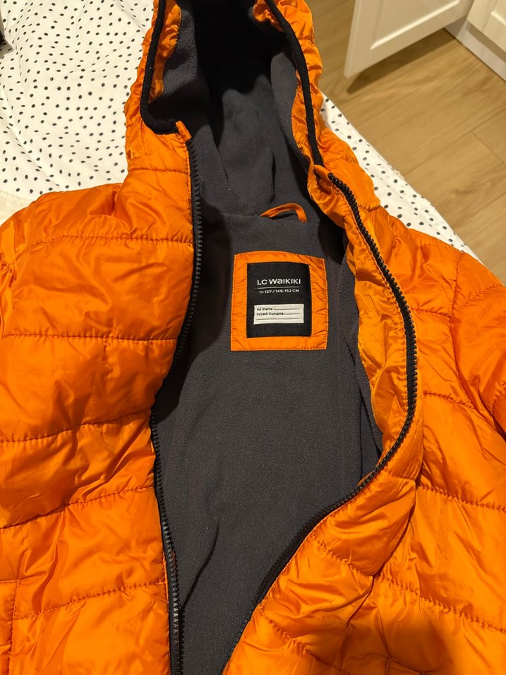 Turuncu Şİşme Mont - Görsel 5