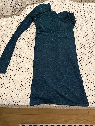 Tek omuz Gece elbisesi - Görsel 5