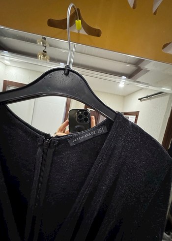 Siyah Uzun Kollu Kemerli Gotik Uzun Elbise - Görsel 7