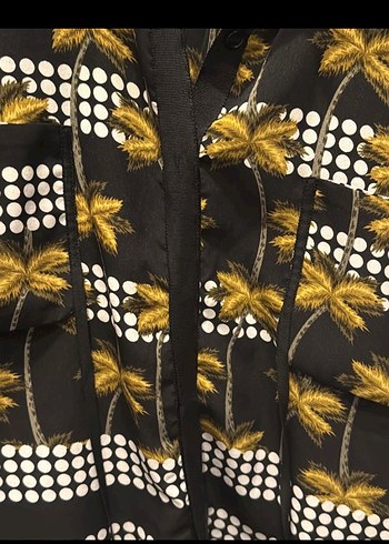 Sarı Desenli Uzun Kollu Kadın Gömlek - Görsel 2