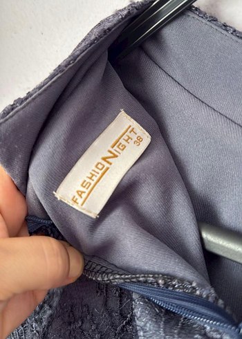 Uzun Kollu Siyah Nakışlı Kadın Abiye Elbise - Görsel 6