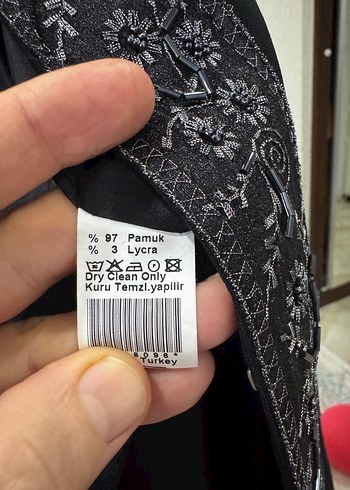 Siyah İşlemeli Uzun Kadın Klasik Ceket - Görsel 4