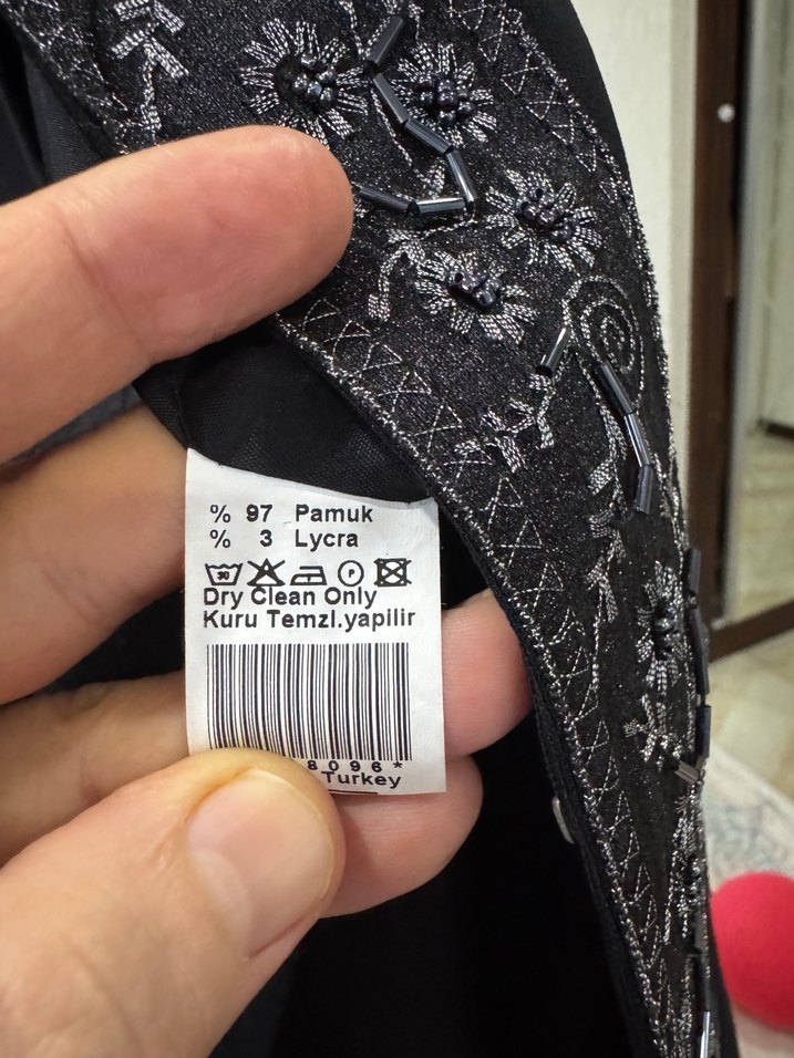 Siyah İşlemeli Uzun Kadın Klasik Ceket - Görsel 4