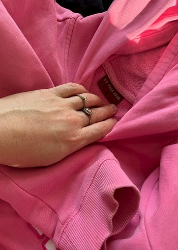 Pembe USPA Kapüşonlu Spor Sweatshirt - Görsel 4