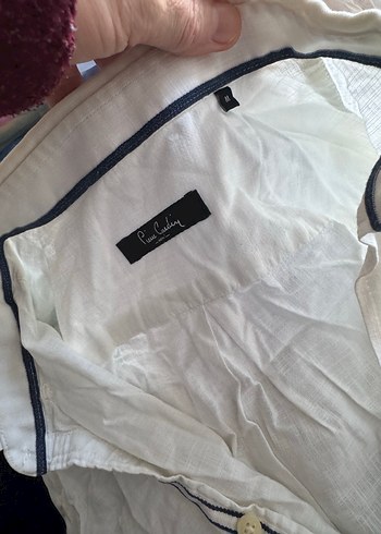 Beyaz Keten Erkek Gömlek, , Uzun Kollu - Görsel 3