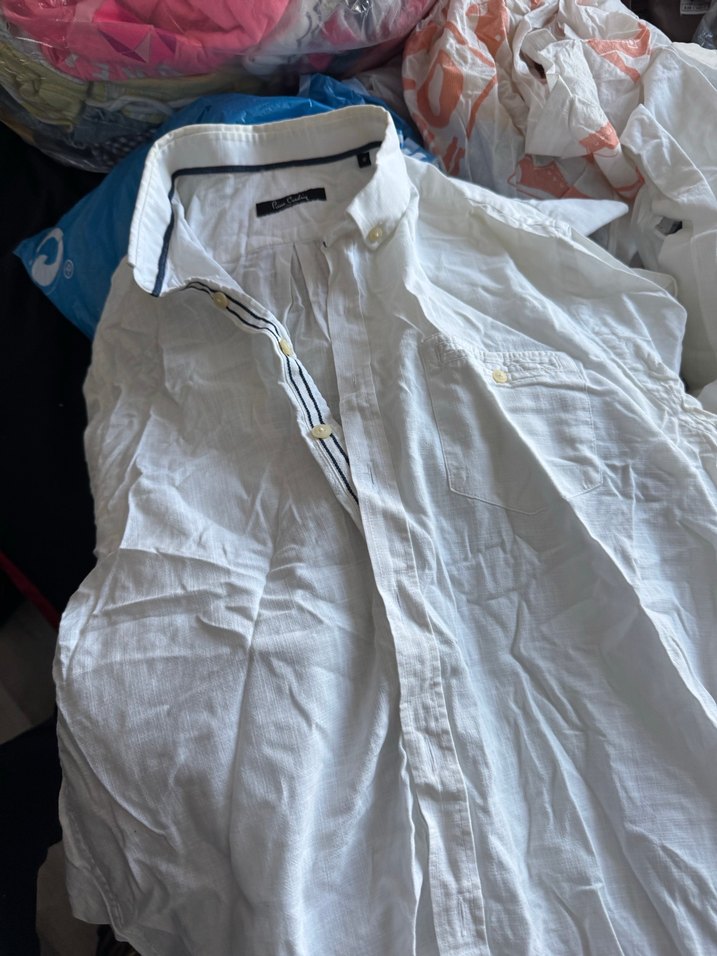 Beyaz Keten Erkek Gömlek, , Uzun Kollu - Görsel 2