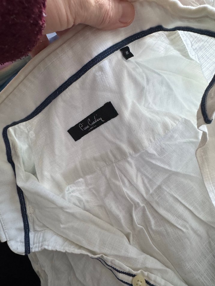 Beyaz Keten Erkek Gömlek, , Uzun Kollu - Görsel 3