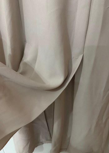 Bej Uzun Kollu Salaş Elbise - Görsel 3