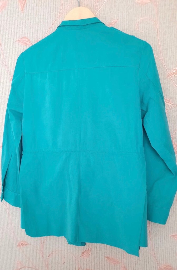 Turkuaz Kadın Pamuklu Blazer Ceket - Görsel 3