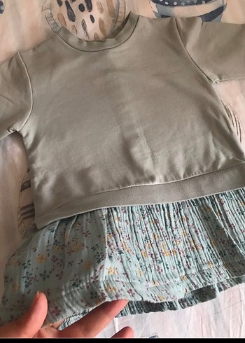 Kız Çocuk Gri Salaş Sweatshirt - Görsel 2