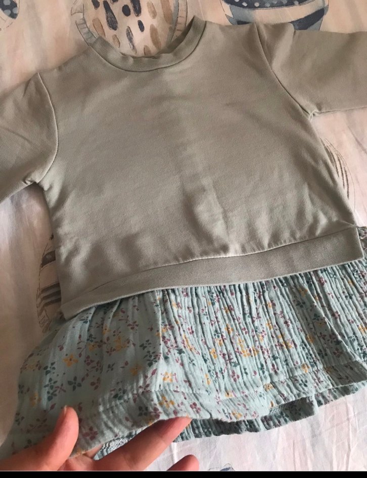 Kız Çocuk Gri Salaş Sweatshirt - Görsel 2