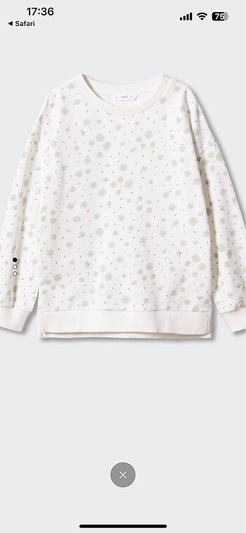 Mango Çiçekli Sweatshirt