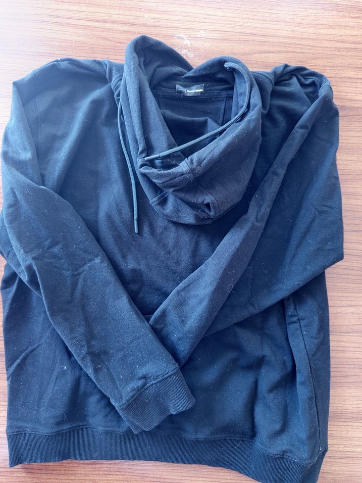 Kadın Siyah Kapüşonlu Baskılı Sweatshirt - Görsel 3