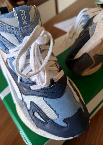 Mavi Baskılı Platform Topuklu Bağcıklı Kadın Spor Ayakkabı - Görsel 5