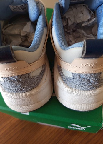 Mavi Baskılı Platform Topuklu Bağcıklı Kadın Spor Ayakkabı - Görsel 6