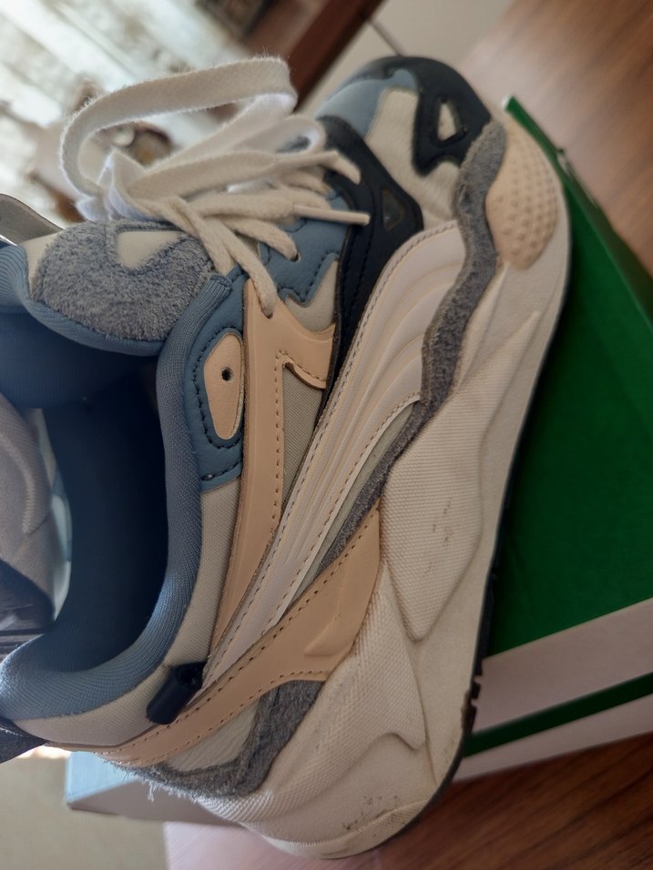 Mavi Baskılı Platform Topuklu Bağcıklı Kadın Spor Ayakkabı - Görsel 2